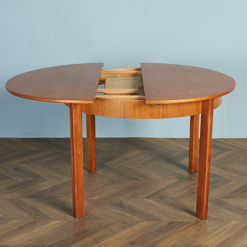 英国ヴィンテージ エクステンション ラウンドダイニングテーブル