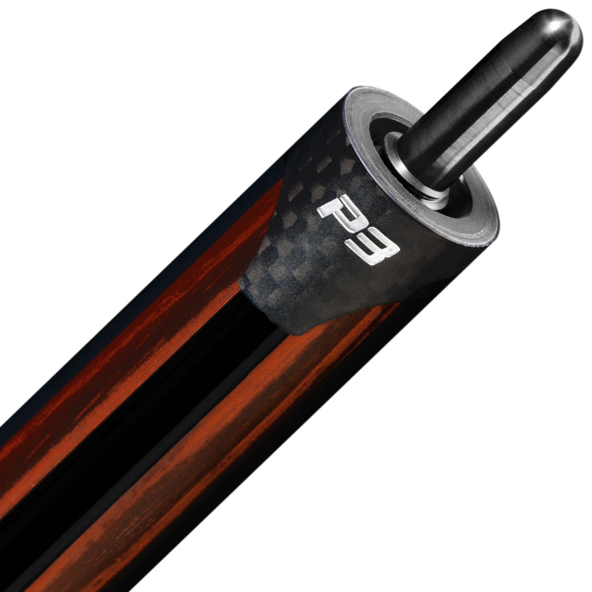 PREDATOR P3 REVO RED TIGER POOL CUE WITH LUXE LEATHER WRAP (SHAFT