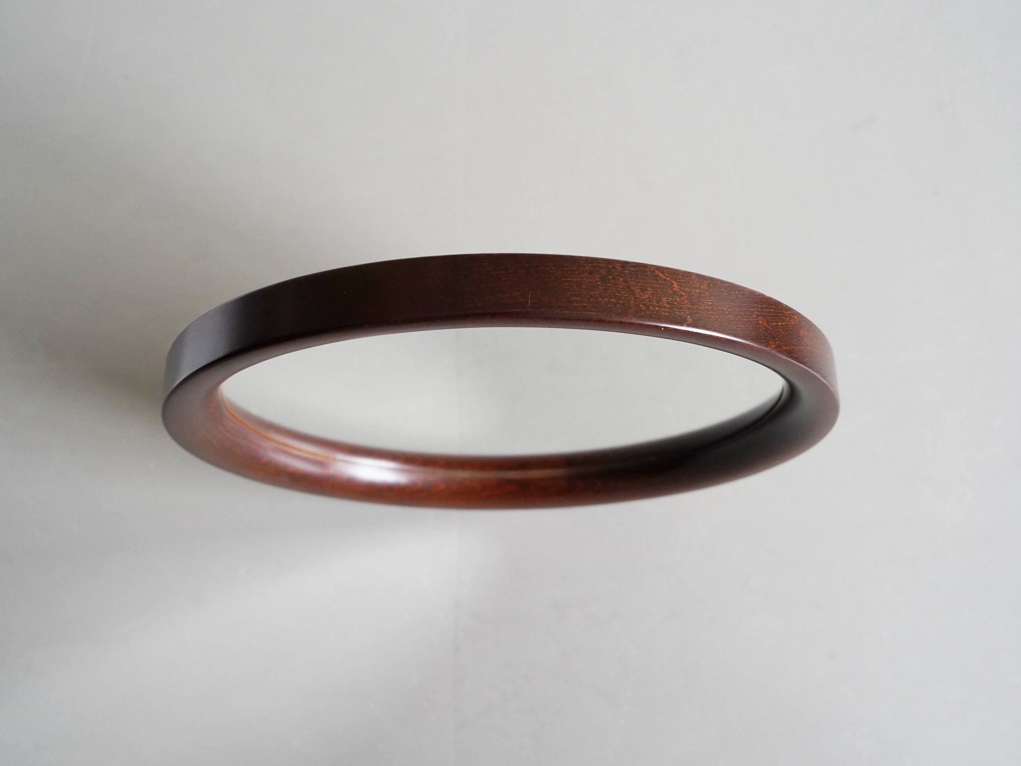 曲木鏡 丸小 古代色 柳宗理 秋田木工 ウォールミラー 壁掛け鏡 中古