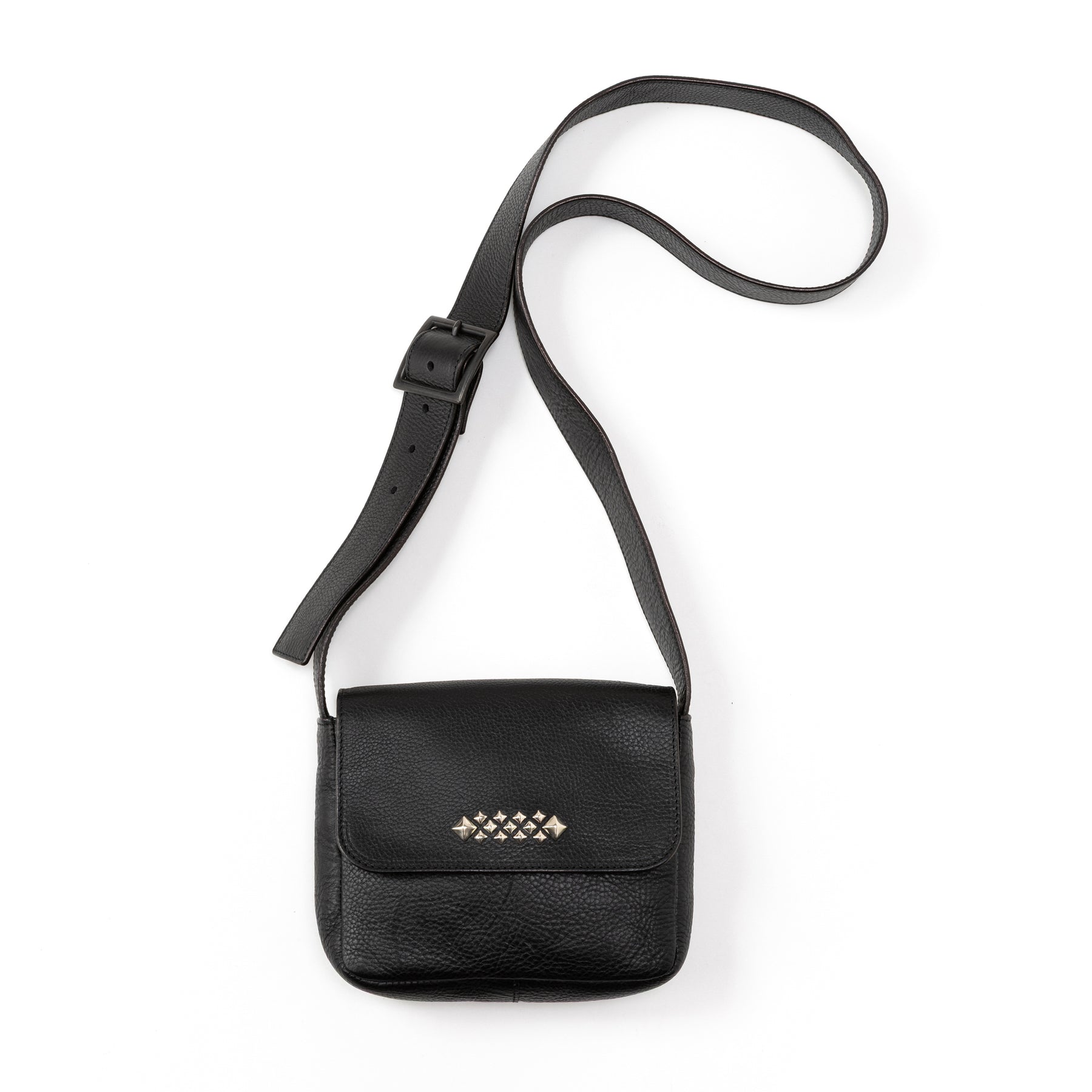 STUDS LEATHER SHOULDER POUCH BAG – CALEE ONLINE STORE