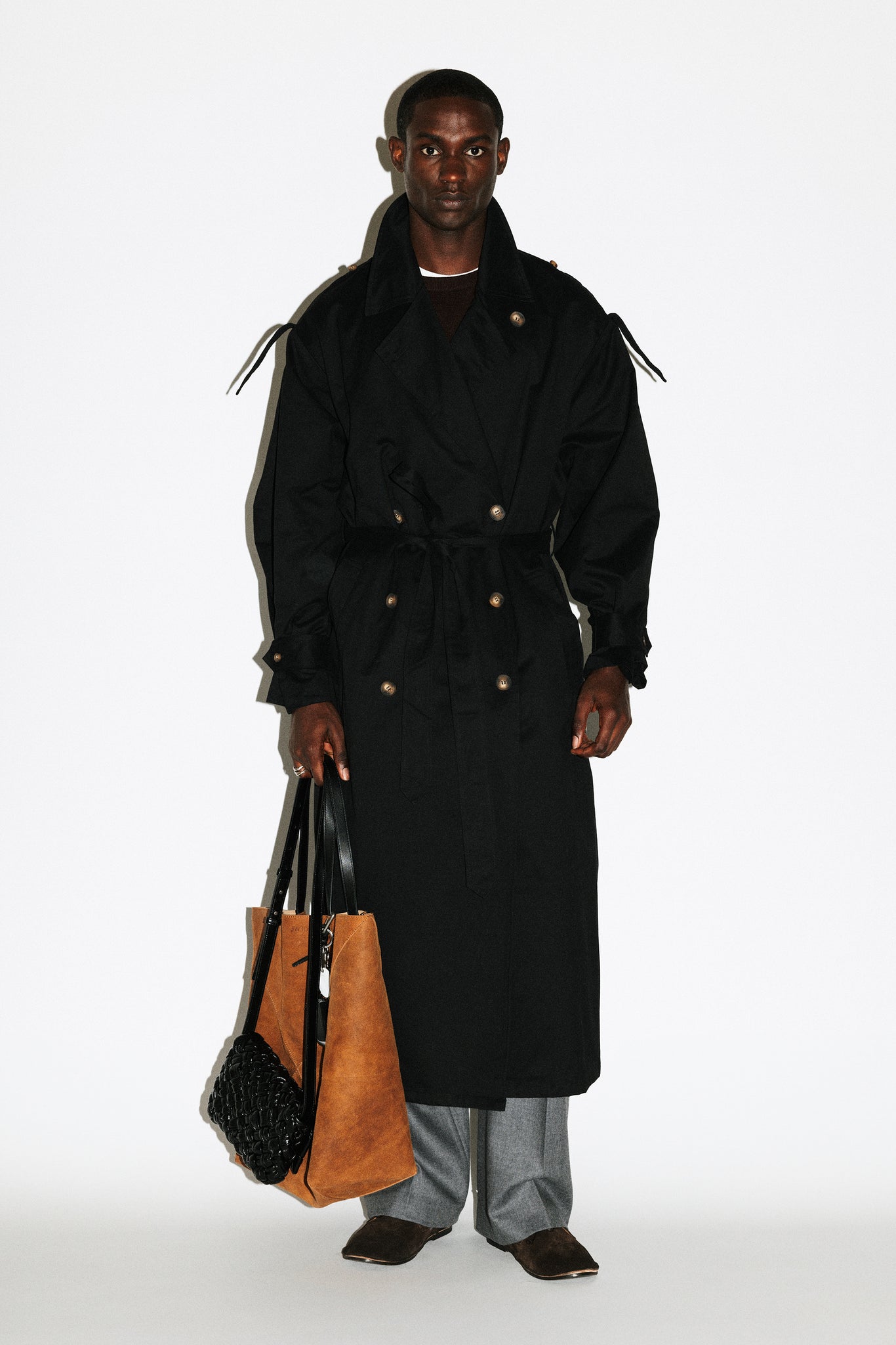 Julian Oversized Trench Coat | Washed Black – California Arts