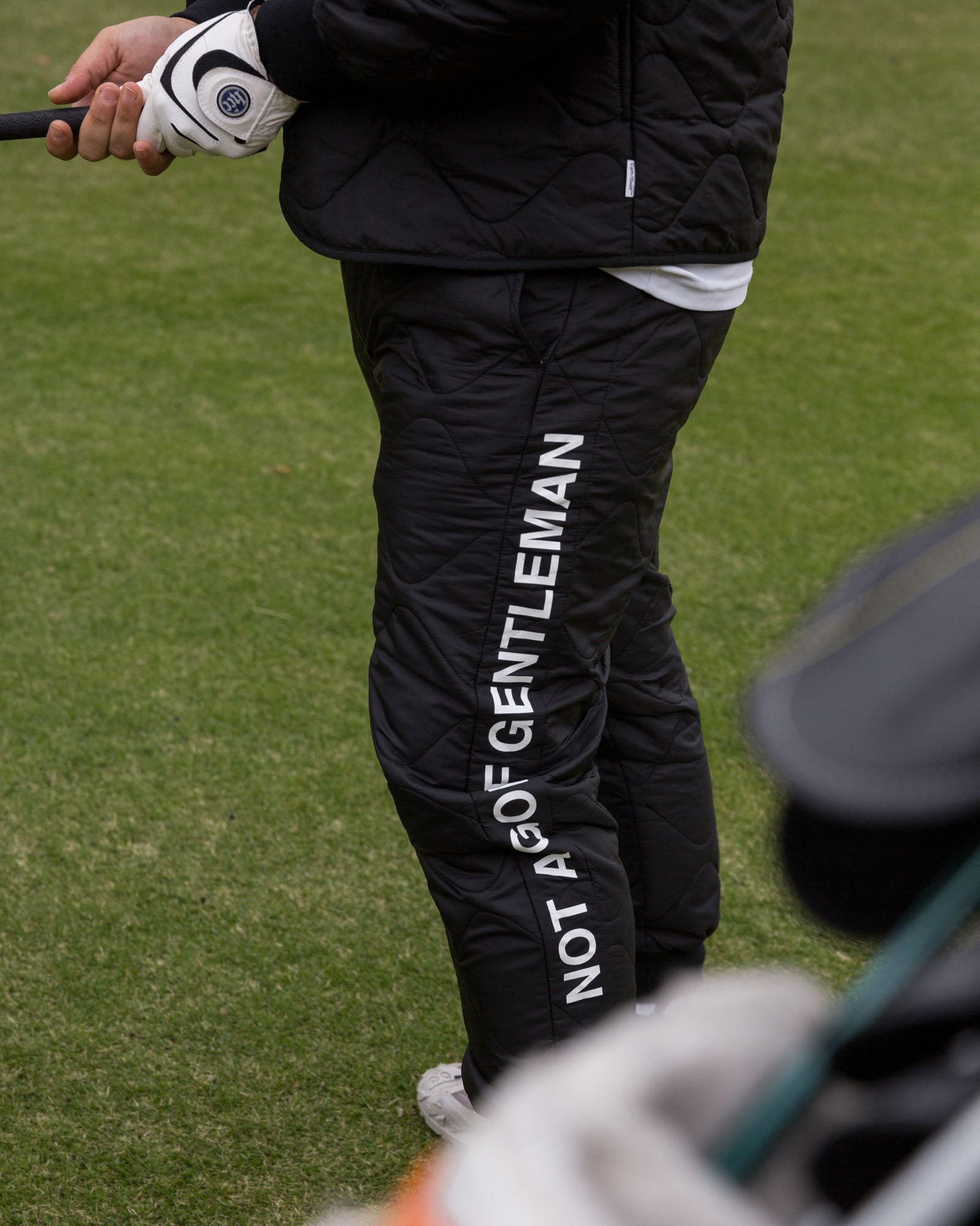 QUILTING ADJUSTABLE JOGGER PANTS - BLACK - – Cph/Golf™︎