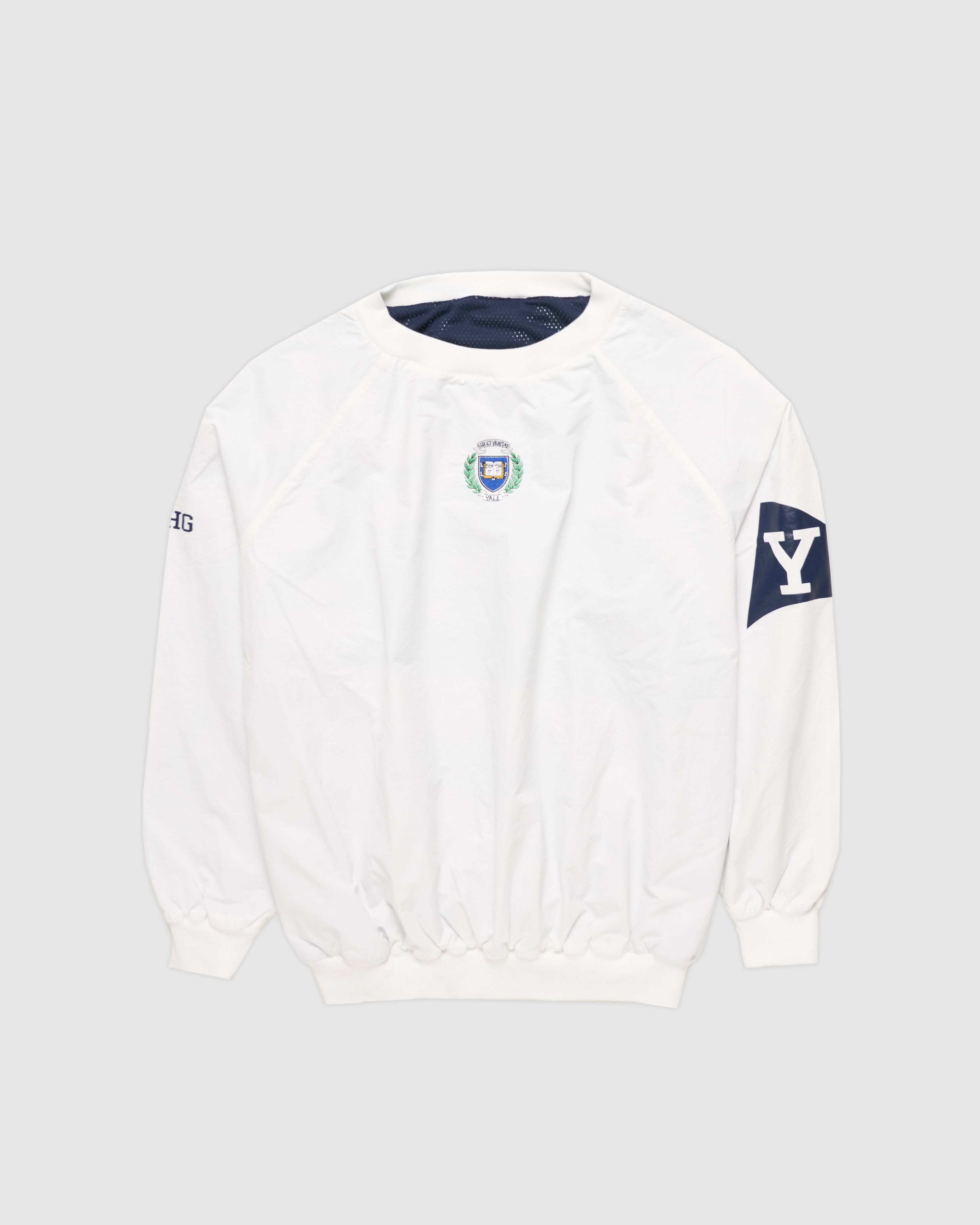 YALE UNIVERSITY × CAPTAINS HELM GOLF #NYLON SCHOOL P/O -WHITE