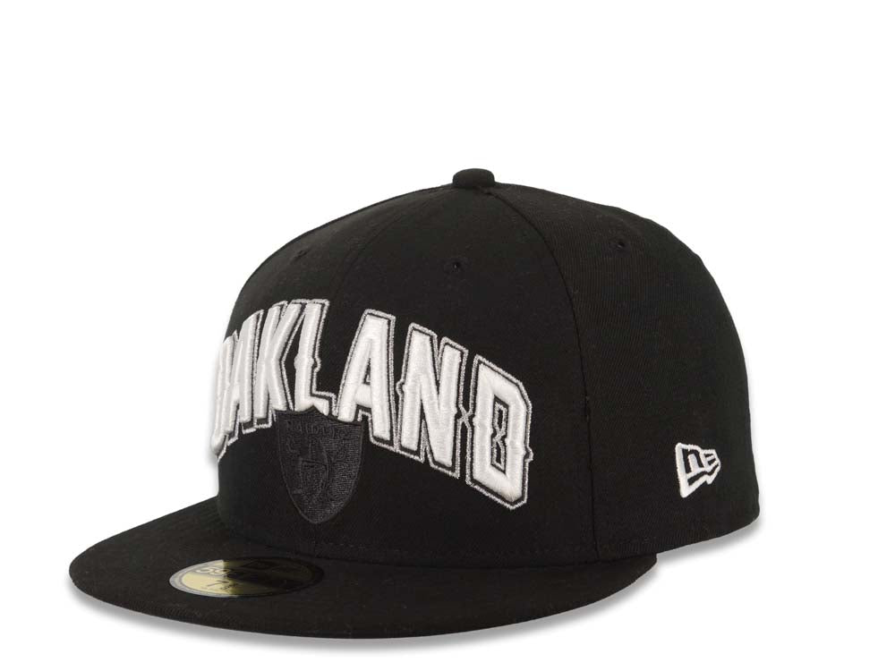 Oakland Raiders New Era NFL 59FIFTY 5950 Fitted Cap Hat Black
