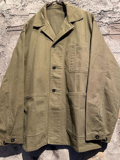1940's “ US-NAVY ” / “ TYPE N-3 ” HBT UTILITY JACKET / W. “ USN