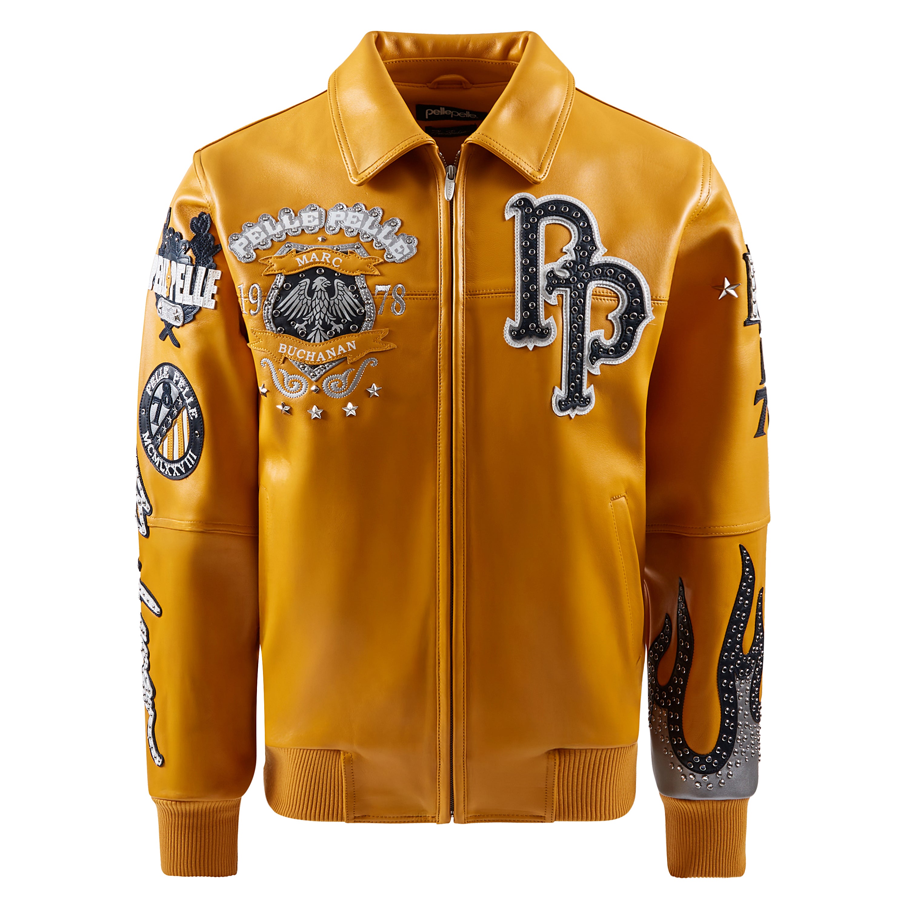 World Famous Pelle Jacket | Maize/Navy/White/Silver – Capsule NYC