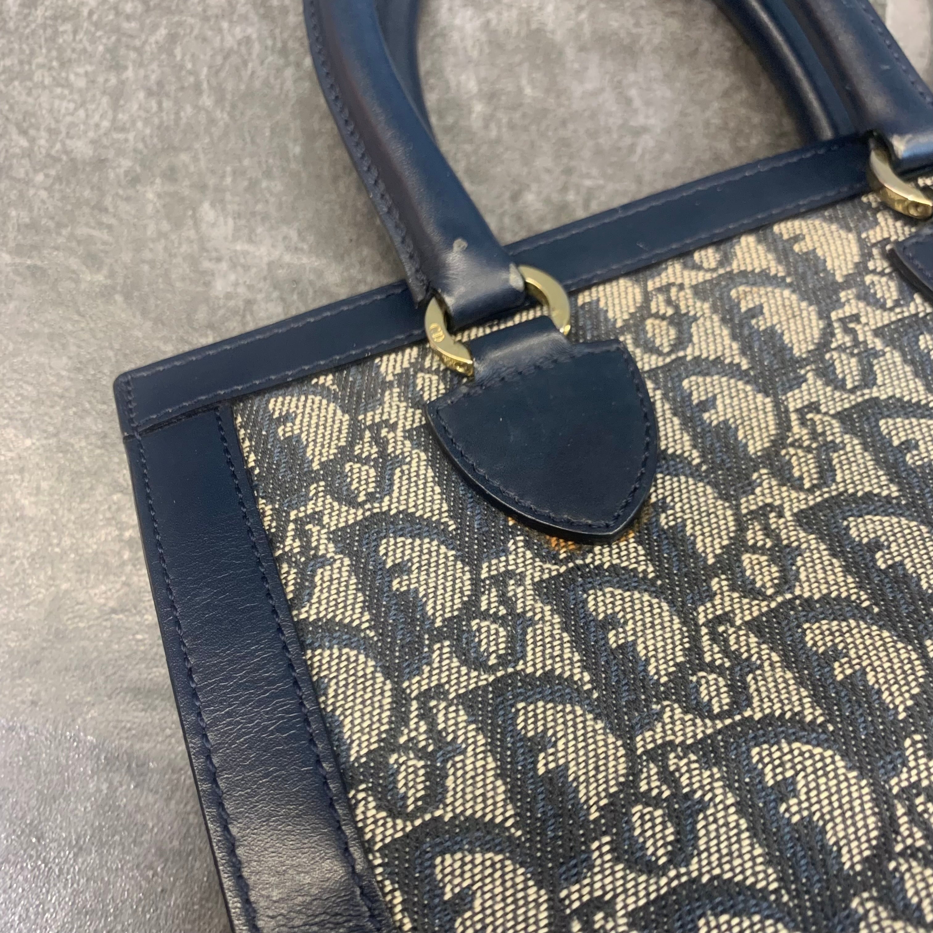 Dior トロッター キャンバス/レザー ハンドバッグ