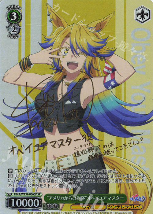 SP “アメリカからの刺客”オベイユアマスター(サイン入り) 販売