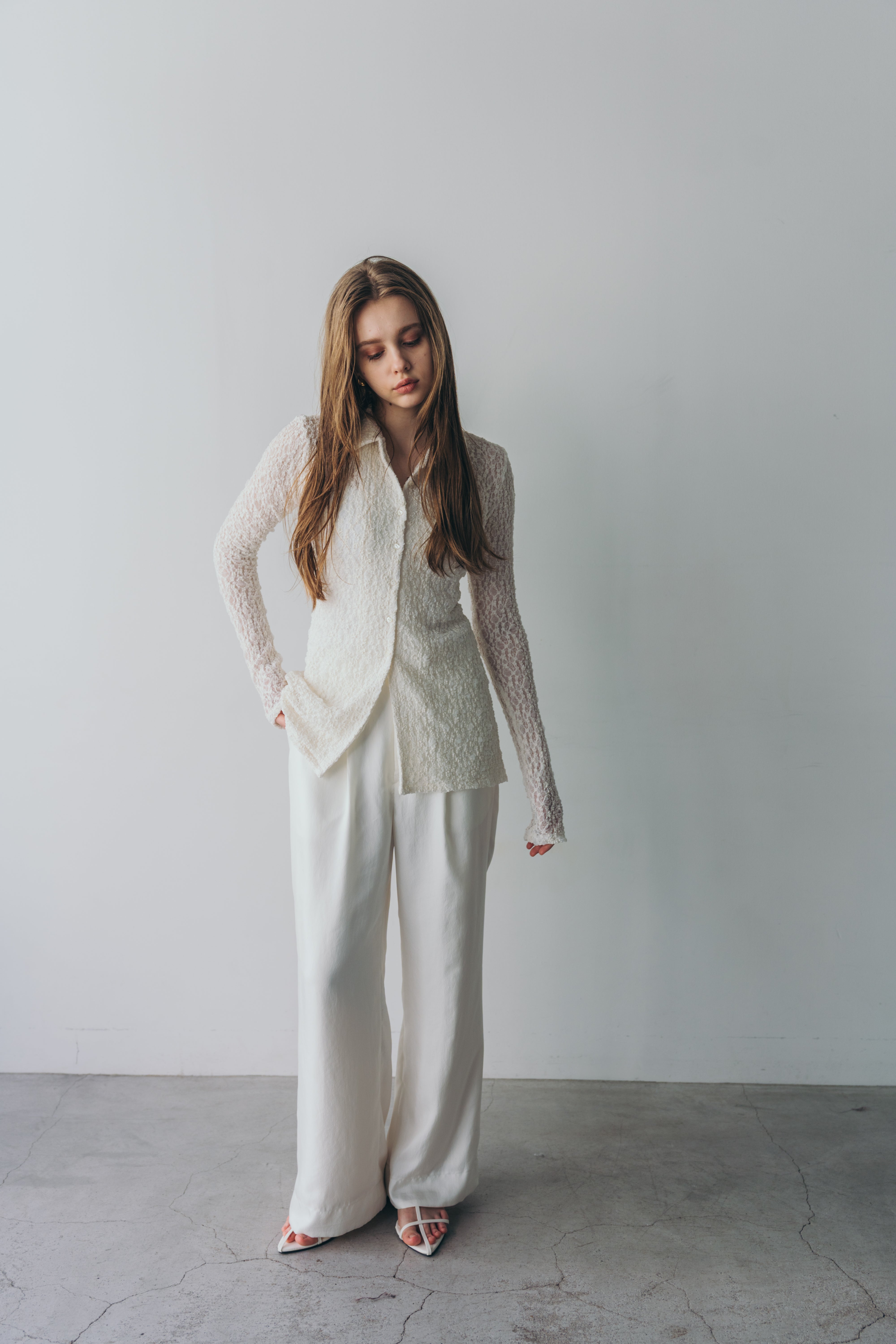 Lady lace shirt - white – CARLA