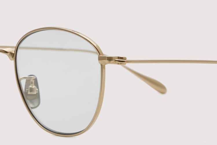 NOCHINO OPTICAL KOUGETSU #3. CHAMPAGNE GOLD × CLEAR TO D.GREY (調