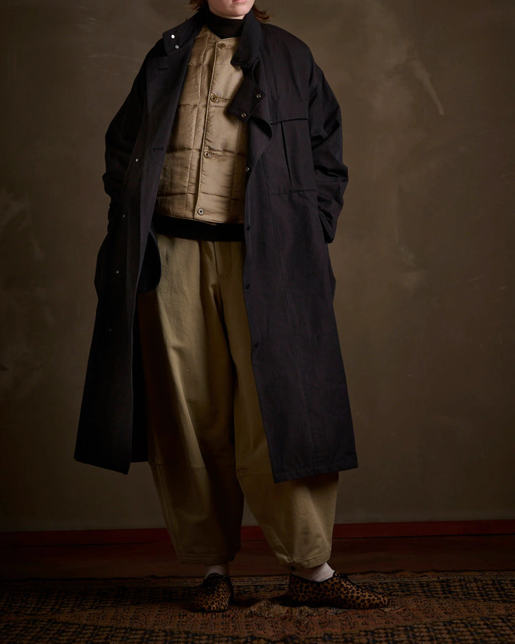 HAVERSACK / 472532 80/2シャンブレースタンドカラーロングコート
