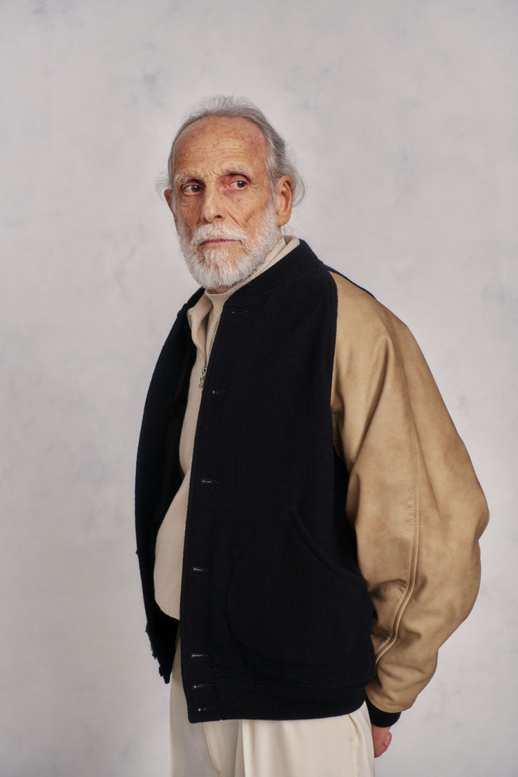 OLD JOE BRAND QUATER ZIP SILK NEP RIBED SHIRTS FOG – CASDAY