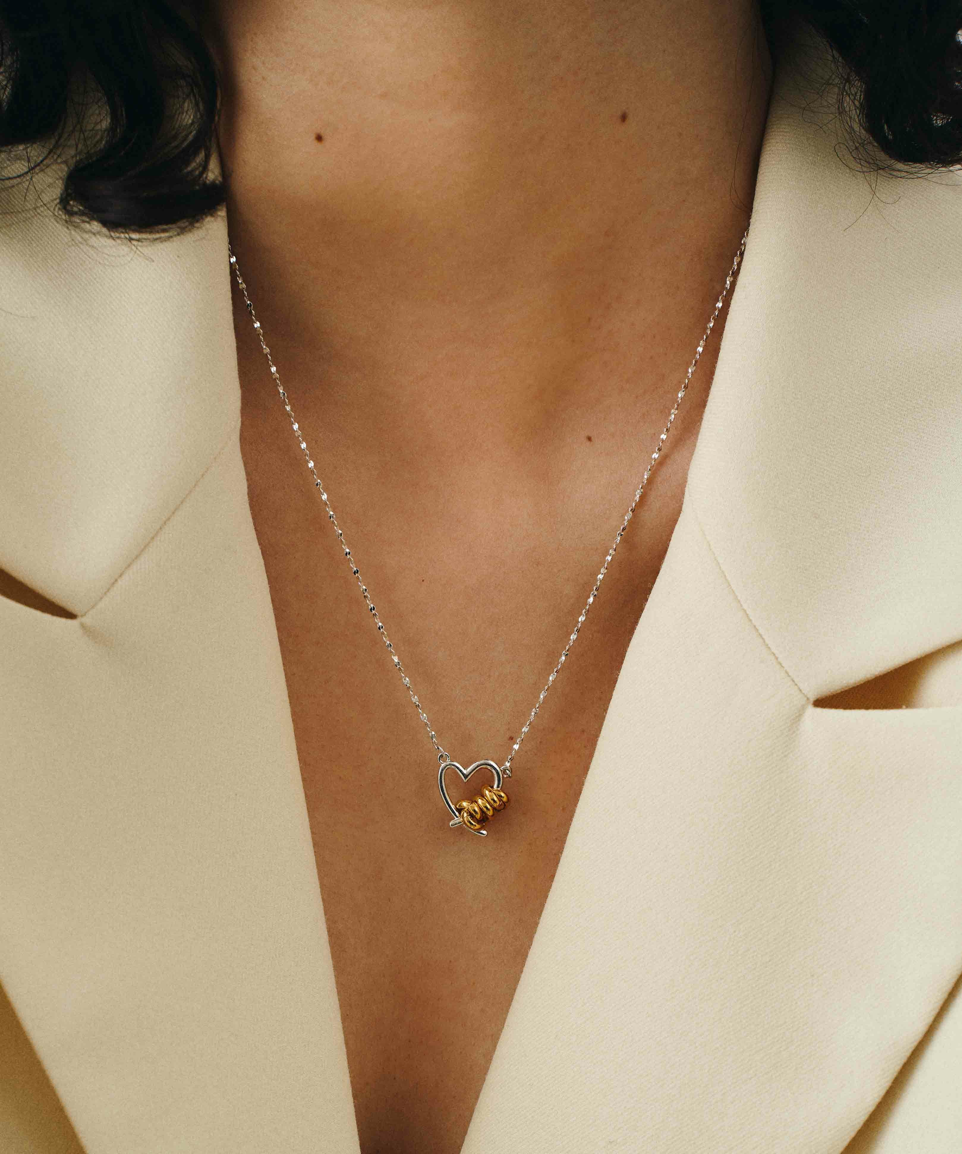 LAPUIS] Line coil heart necklace B | CASSELINI ONLINE SHOP