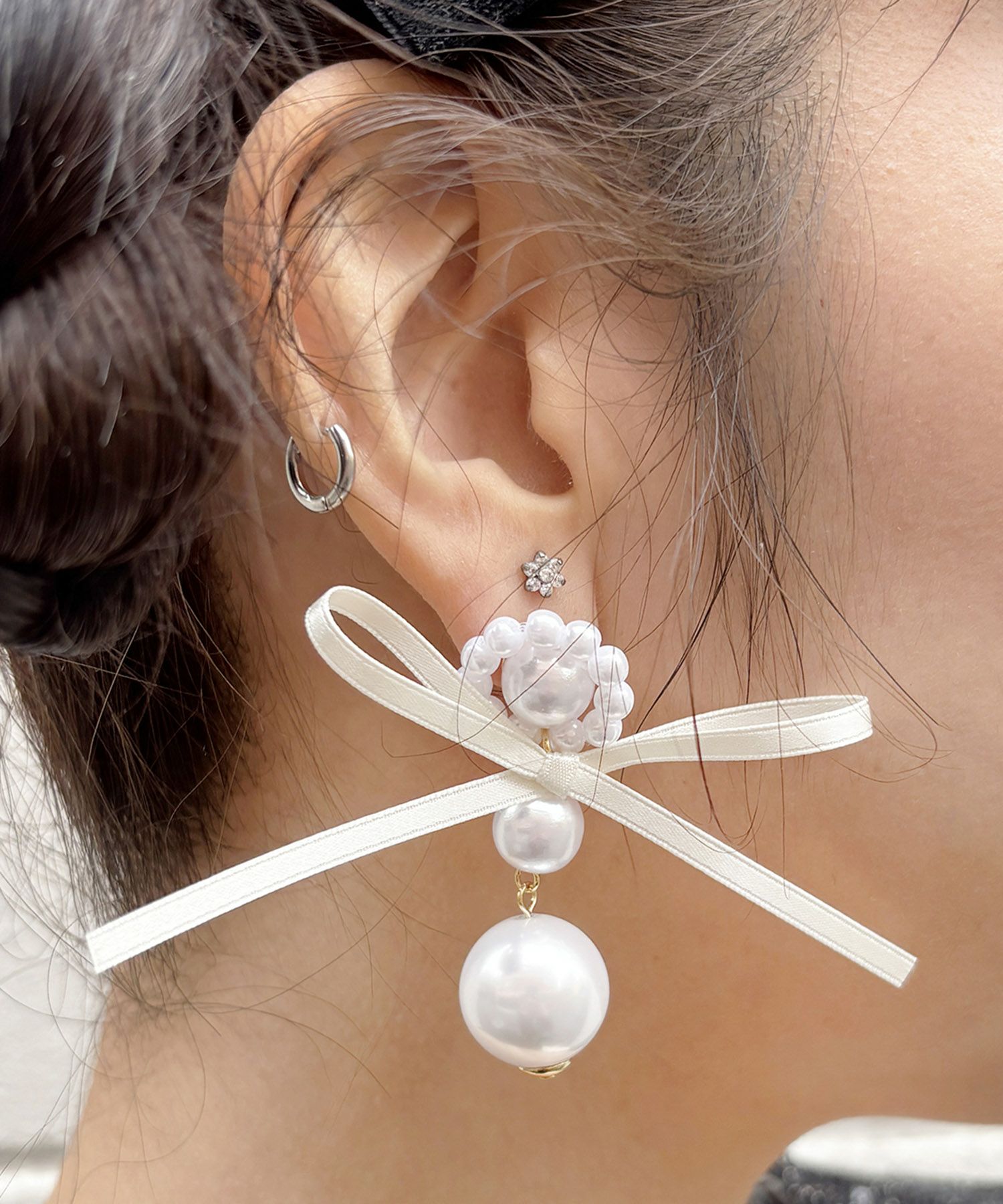 Casselini(キャセリーニ)パールビーズリボンピアス | CASSELINI ONLINE