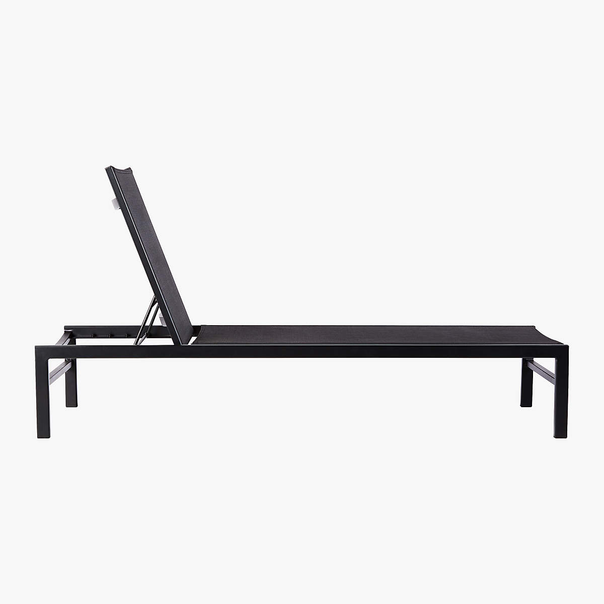 idle black chaise lounge chair | CB2