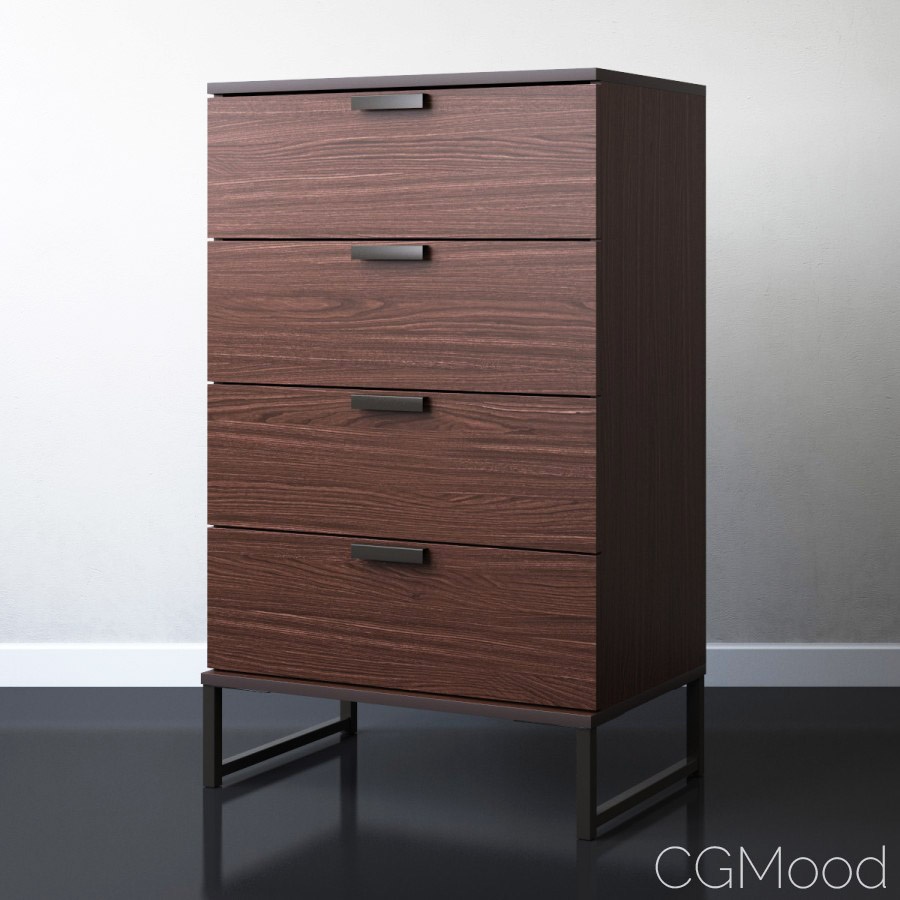 IKEA TRYSIL 4-drawer Chest - 3D Model for VRay
