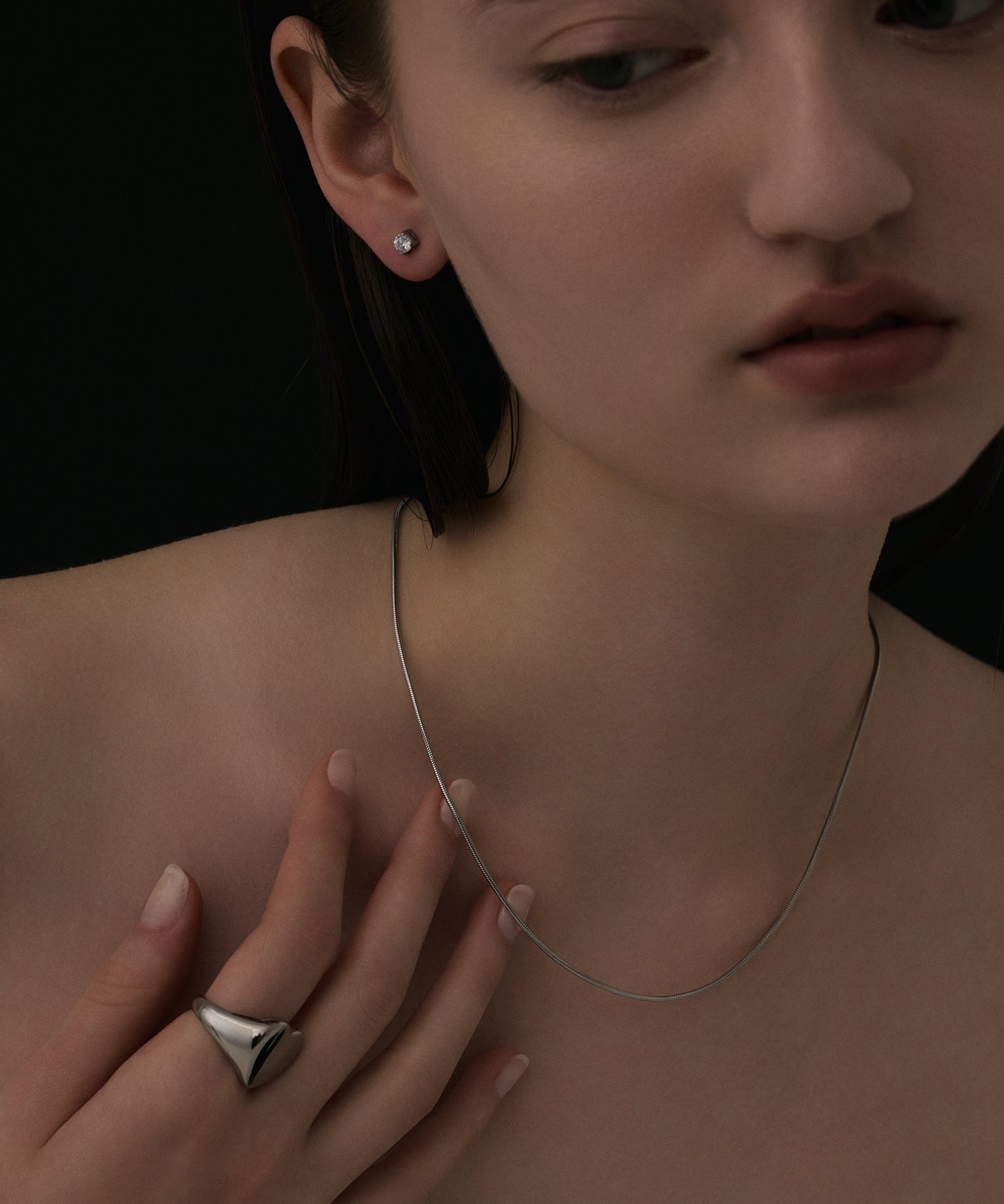 シルバー]ジルコニアピアス