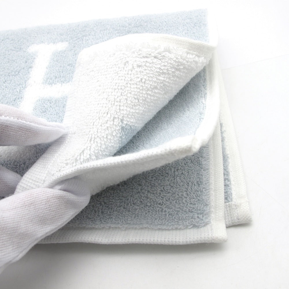 HERMES エルメス カレ タオル アヴァロン ハンドタオル ハンカチ Hロゴ