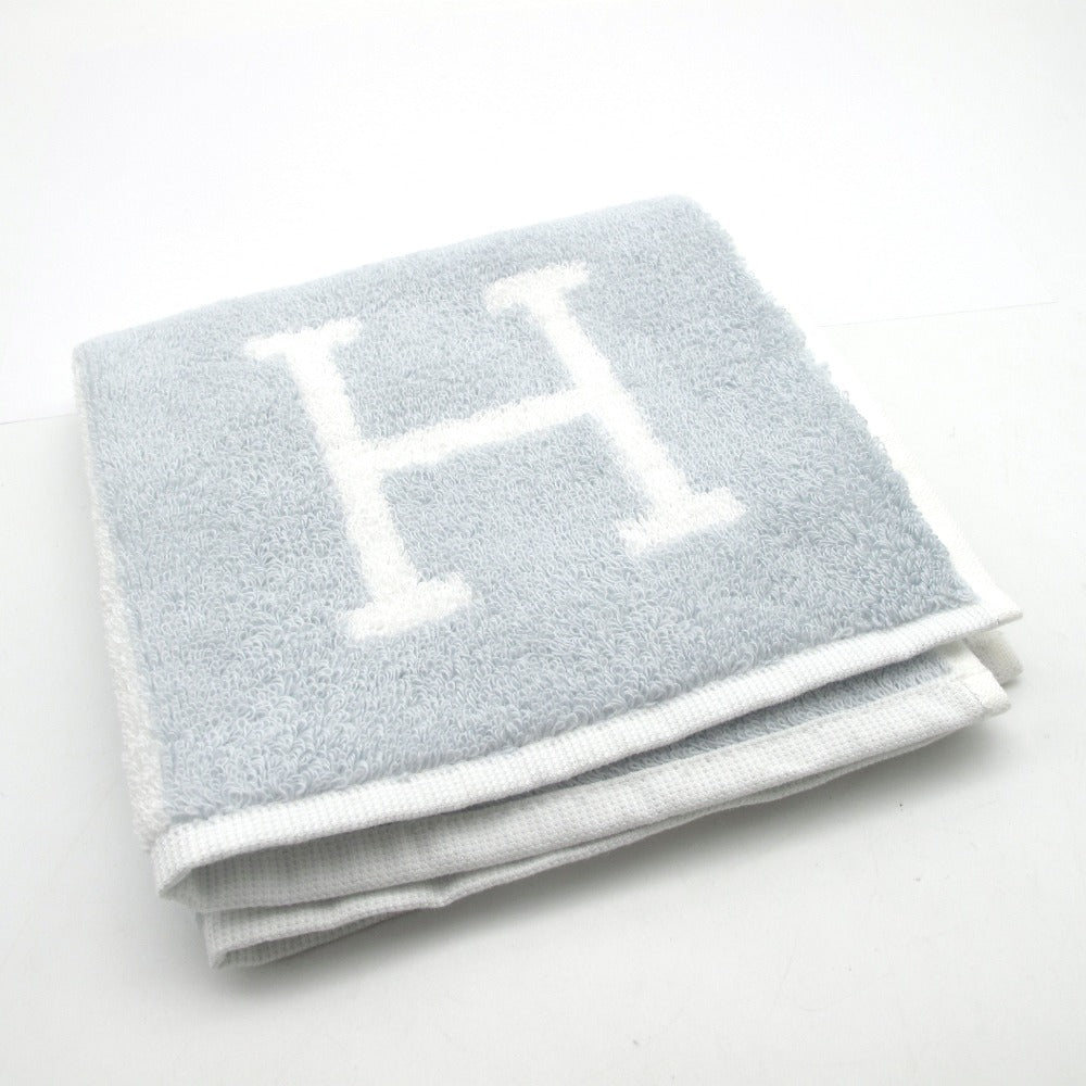 HERMES エルメス カレ タオル アヴァロン ハンドタオル ハンカチ Hロゴ