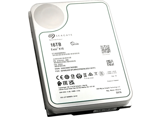 Seagate Exos X18 ST16000NM000J 16TB 7200 RPM SATA 6Gb/s 256MB