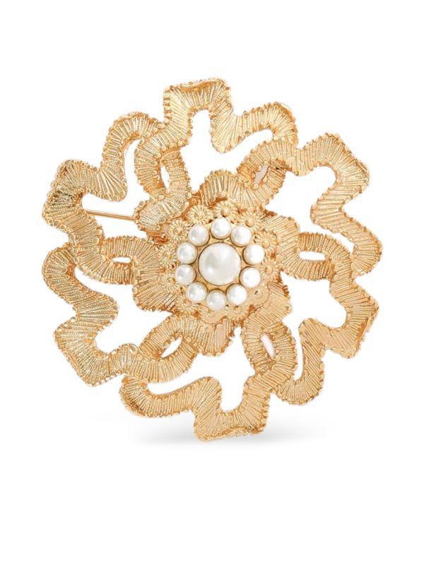 Dolce & Gabbana フローラル ブローチ | ゴールドトーン | FARFETCH JP