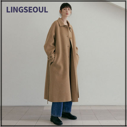 ブラウン（茶色）系 韓国 LINGSEOUL(リンソウル) アウター(レディース
