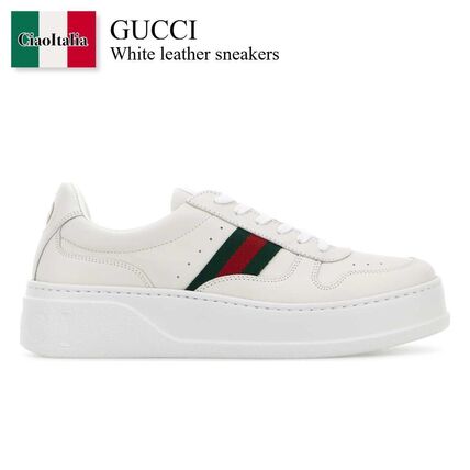 ホワイト（白）系 GUCCI(グッチ) スニーカー(レディース) - ブランド