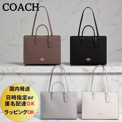 A4サイズ収納可 ブラック（黒）系 Coach(コーチ) トートバッグ