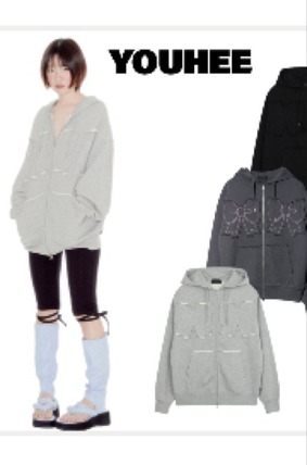 口コミ・レビュー｜韓国ブランド[YOUHEE] YOUHEE RIBBON HOOD ZIP-UP