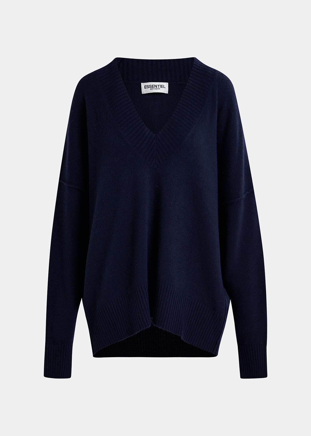 b*5様 everyone high gauge Vneck knit NAVY everyone high gauge V