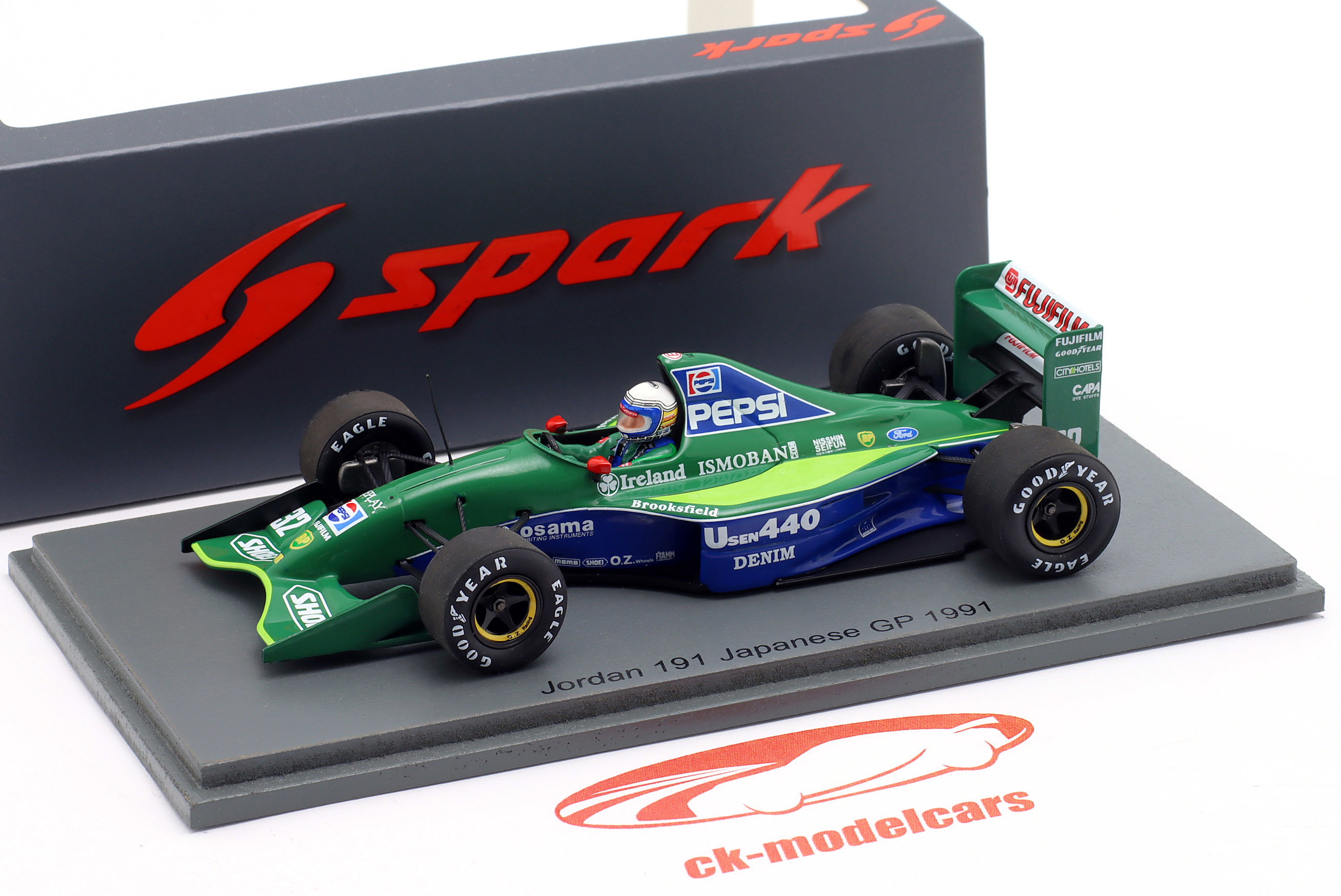 Spark 1:43 Alessandro Zanardi Jordan 191 #32 Japanese GP Formula 1