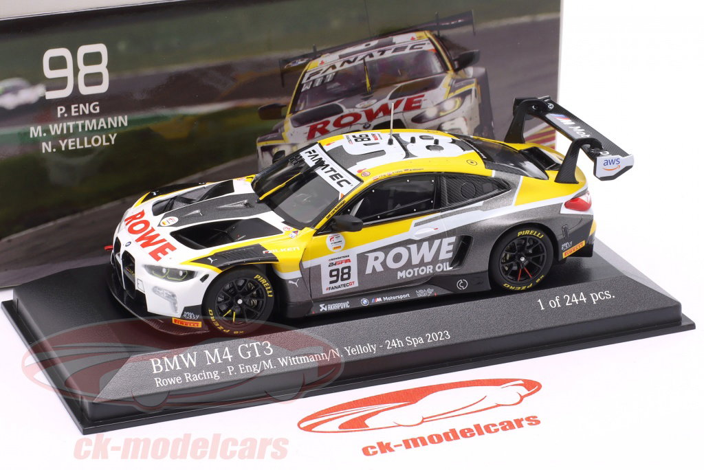 Minichamps 1:43 BMW M4 GT3 #98 勝者 24h Spa 2023 Rowe Racing