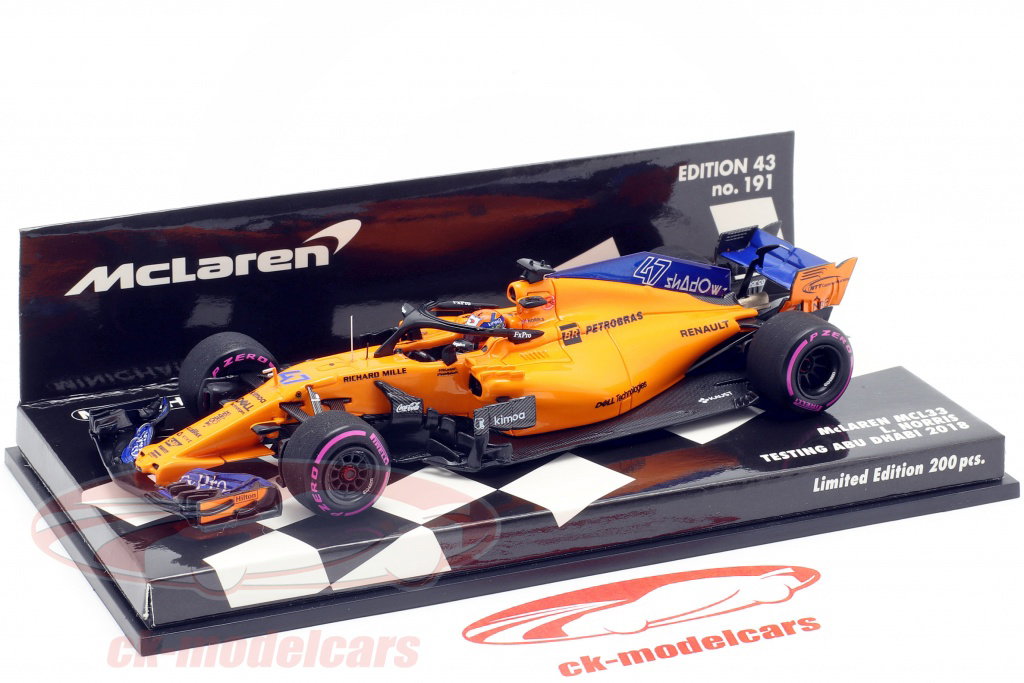 Minichamps 1:43 Lando Norris McLaren MCL33 #47 Test Abu Dhabi GP