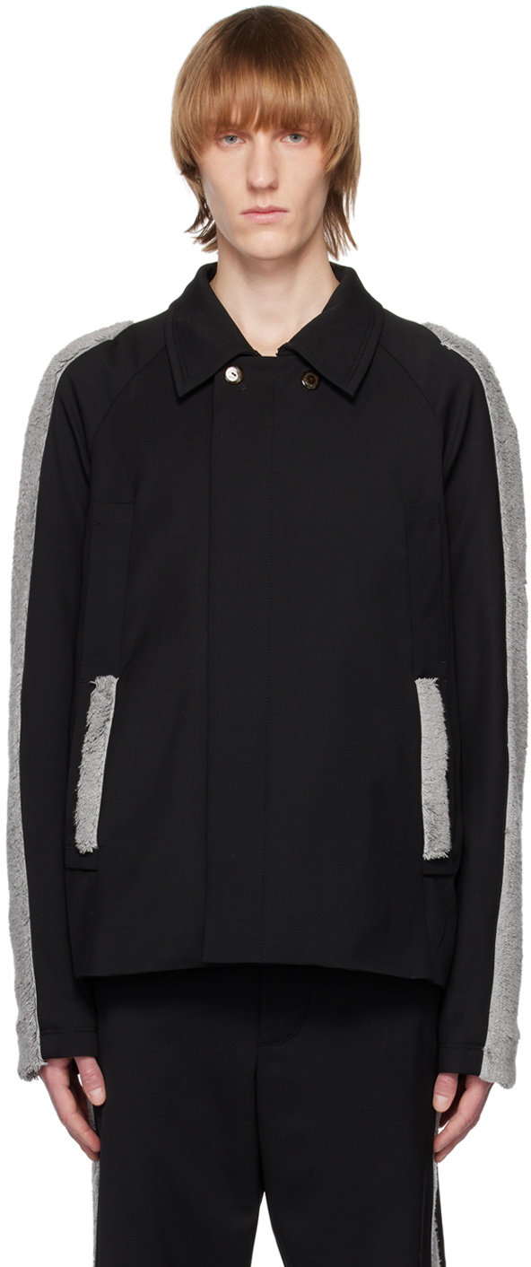Kiko Kostadinov Black Tonkin Contrast Jacket Kiko Kostadinov