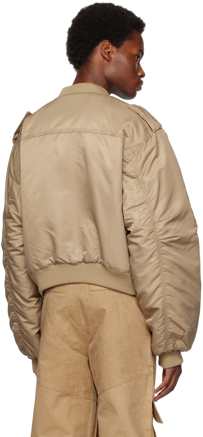 Entire Studios Tan A-2 Bomber Jacket Entire Studios