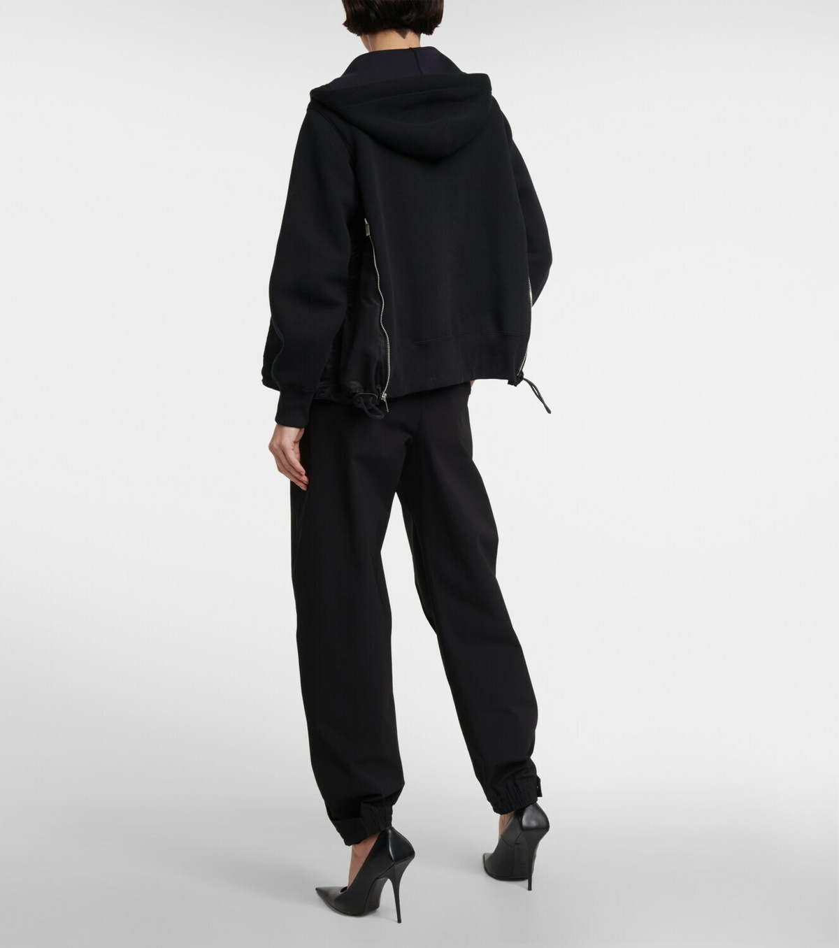 Sacai - Sponge Sweat x Nylon Twill hoodie Sacai