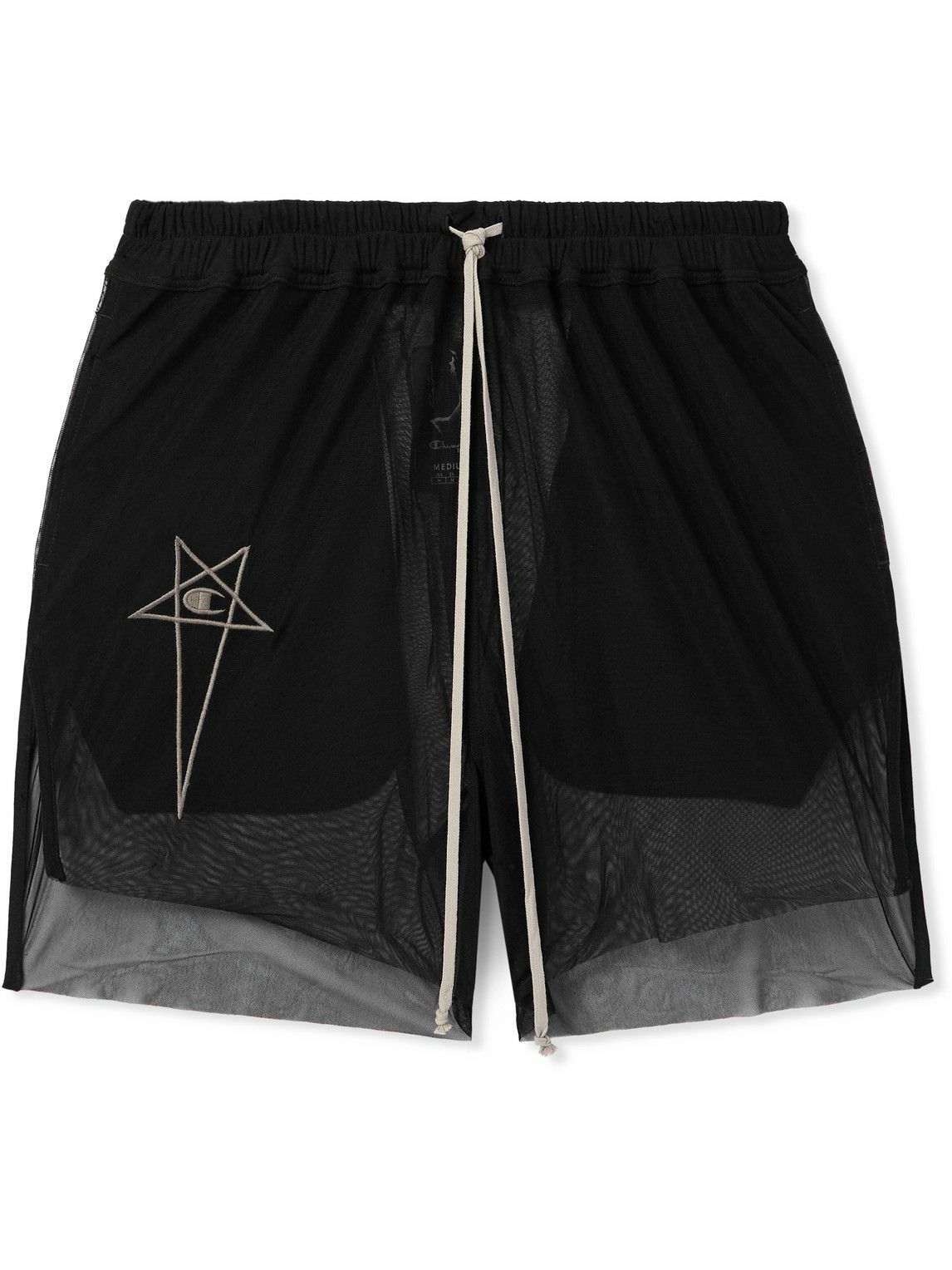 Rick Owens - Champion Dolphin Straight-Leg Logo-Embroidered Mesh