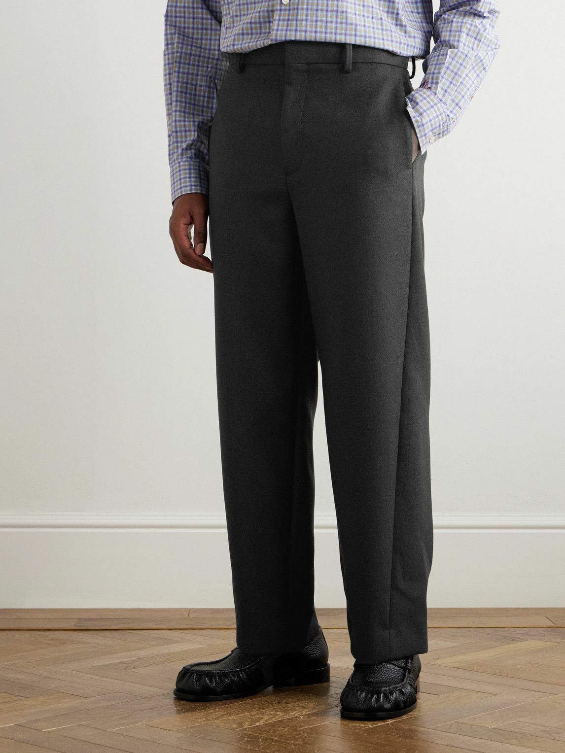 Auralee - Straight-Leg Melton Super 130s Wool-Twill Suit Trousers