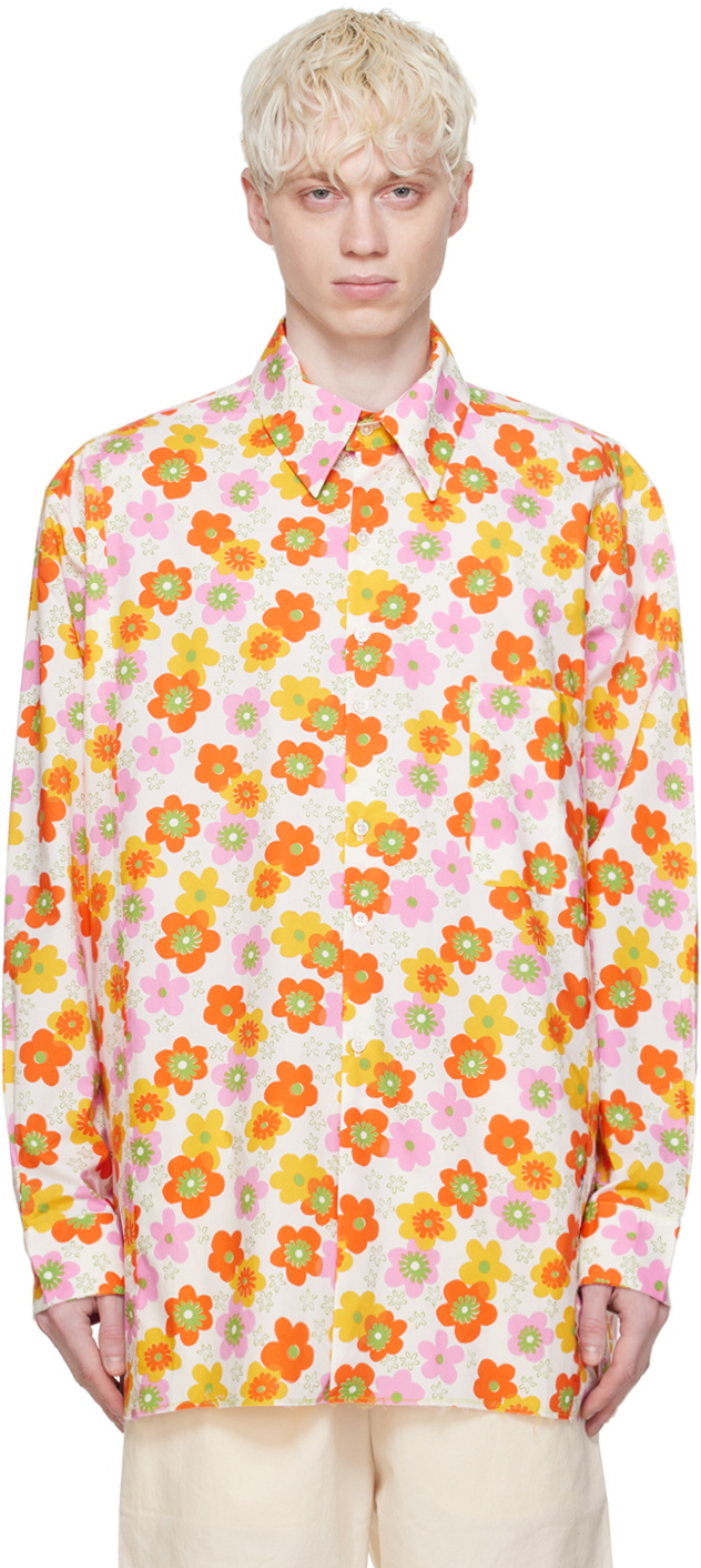 Camiel Fortgens Orange & Pink Overlap Big Shirt Camiel Fortgens