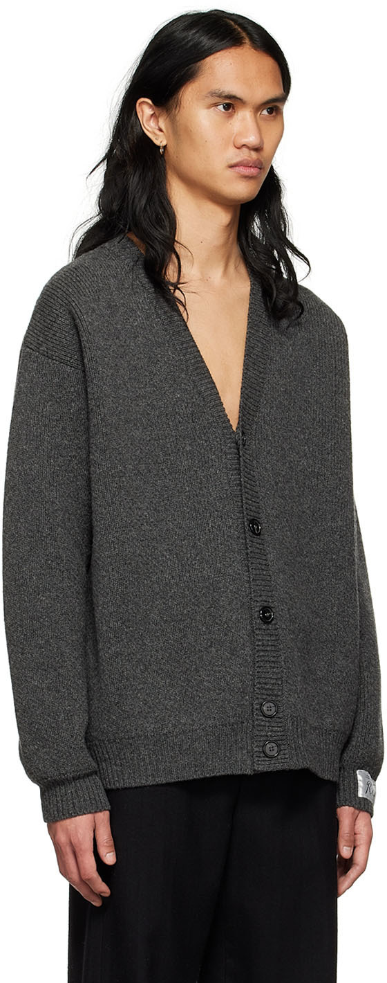 Raf Simons Grey Merino Wool Cardigan Raf Simons