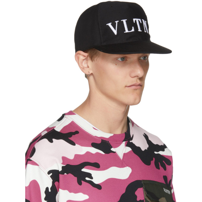 Valentino Black Valentino Garavani VLTN Cap Valentino Garavani