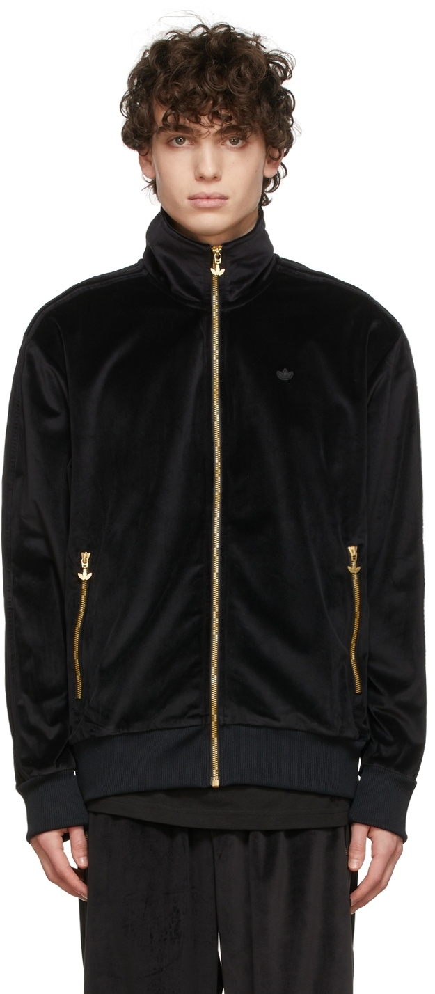 adidas Originals Black Velour Track Jacket adidas Originals