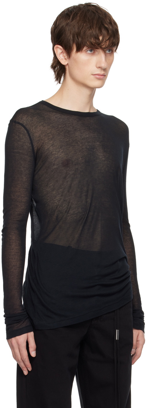 Ann Demeulemeester Black Greg Long Sleeve T-Shirt Ann Demeulemeester
