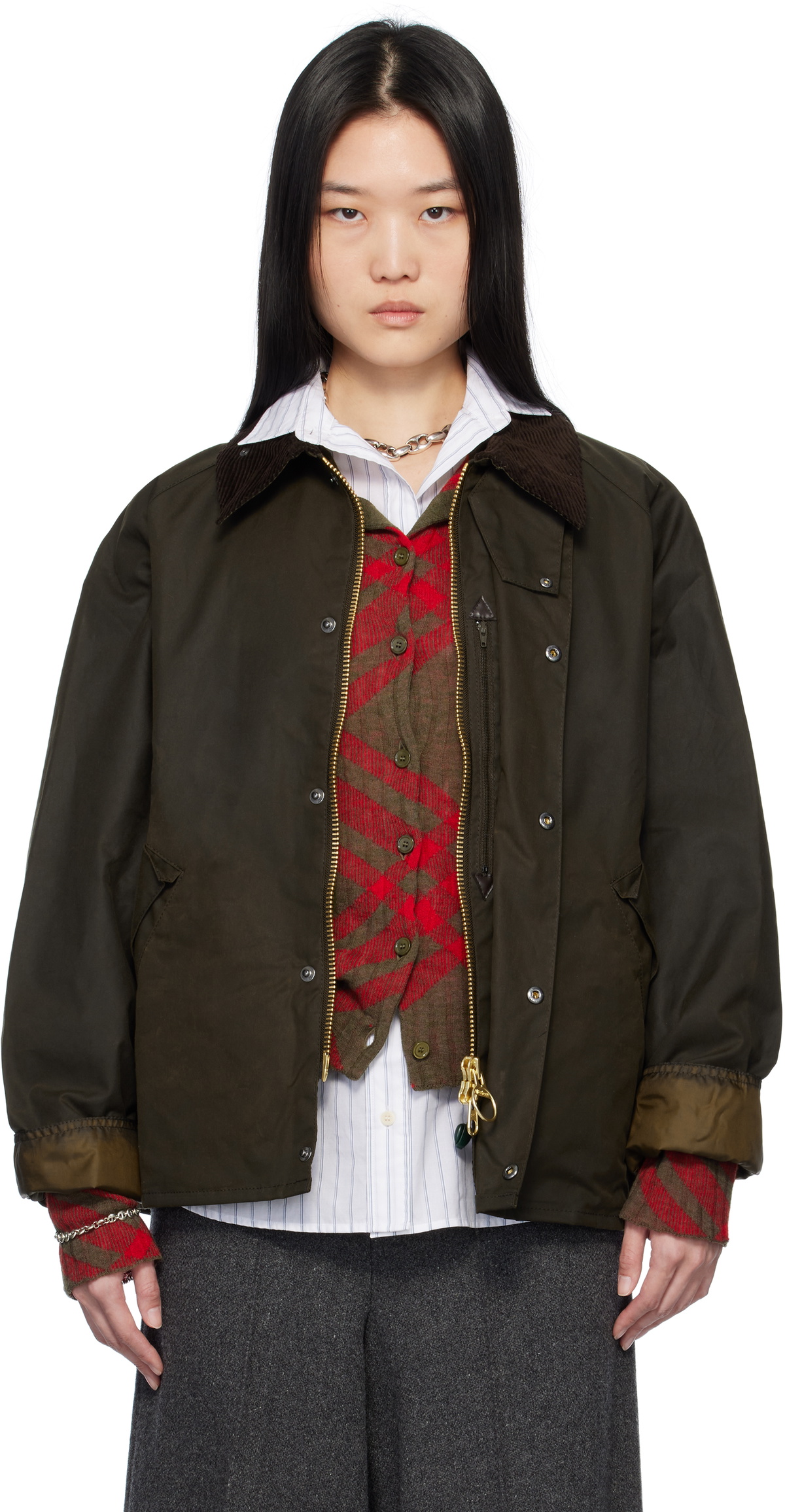 Barbour Khaki Transport Wax Jacket Barbour