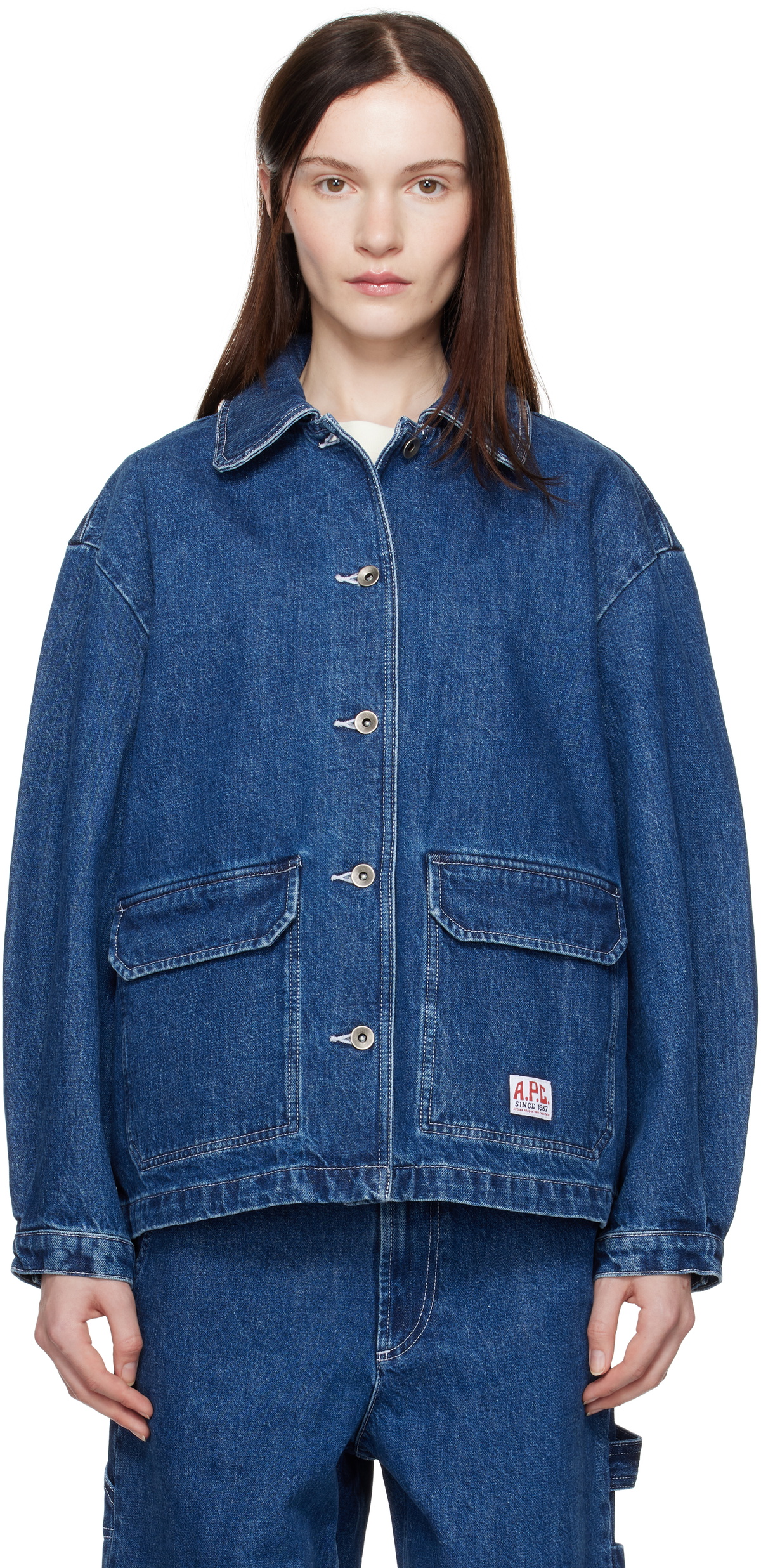A.P.C. Indigo Carhartt WIP Edition Talk Denim Jacket A.P.C.