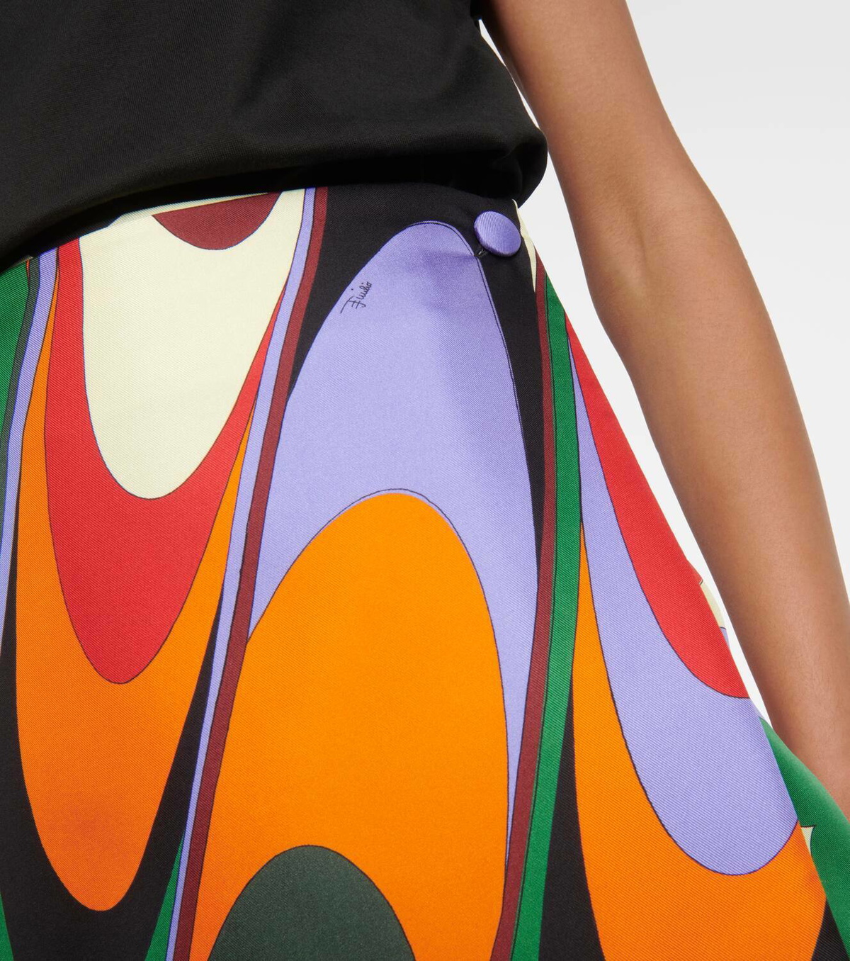Pucci Onde silk twill miniskirt Emilio Pucci