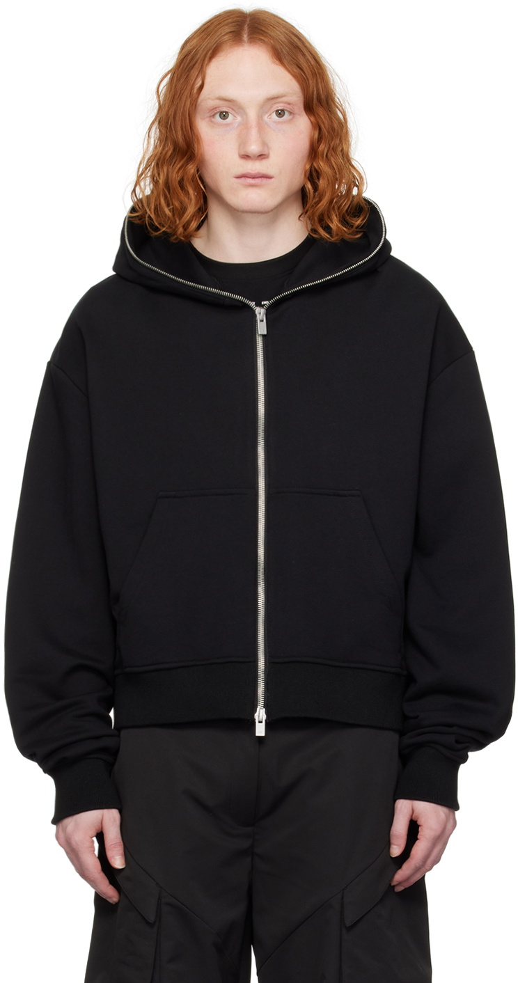 HELIOT EMIL Black Evolutions Zip Hoodie Heliot Emil