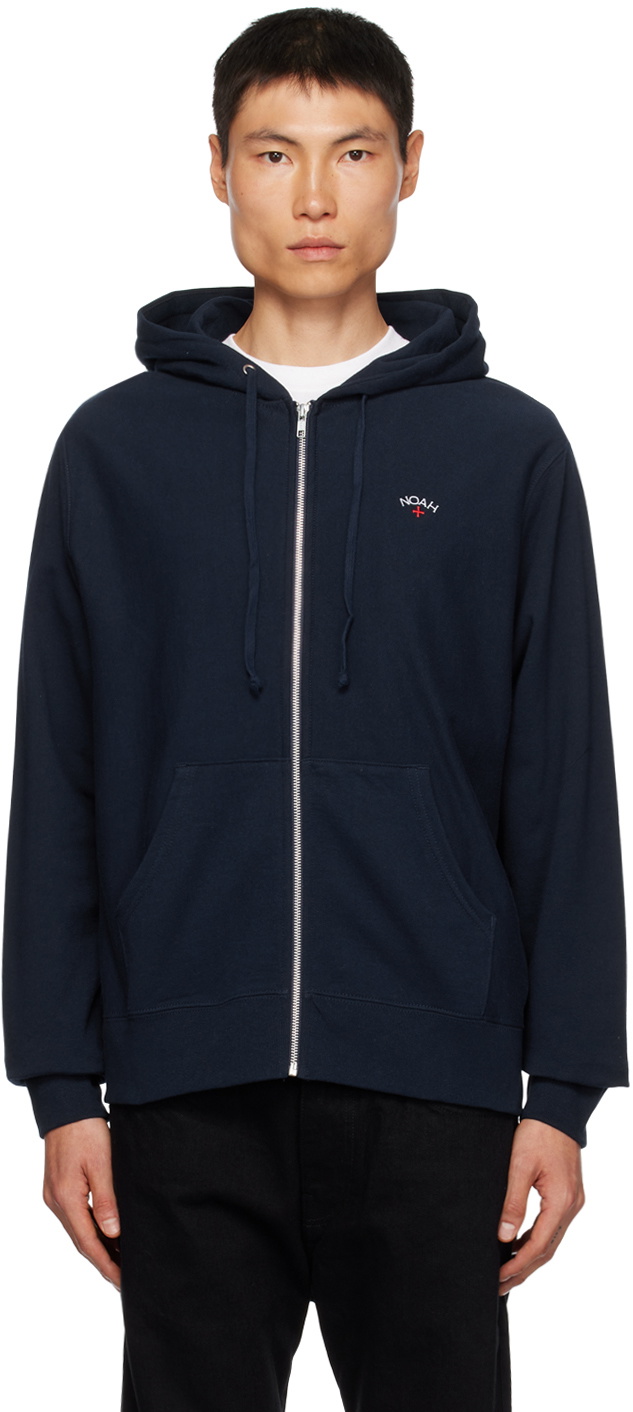 Noah Navy Zip Hoodie Noah NYC