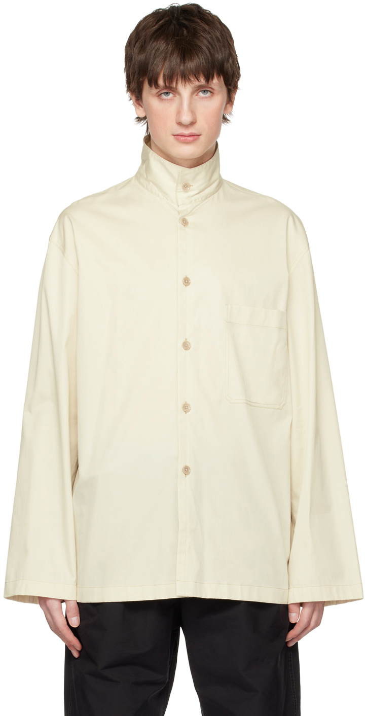 LEMAIRE Off-White Stand Collar Shirt Lemaire
