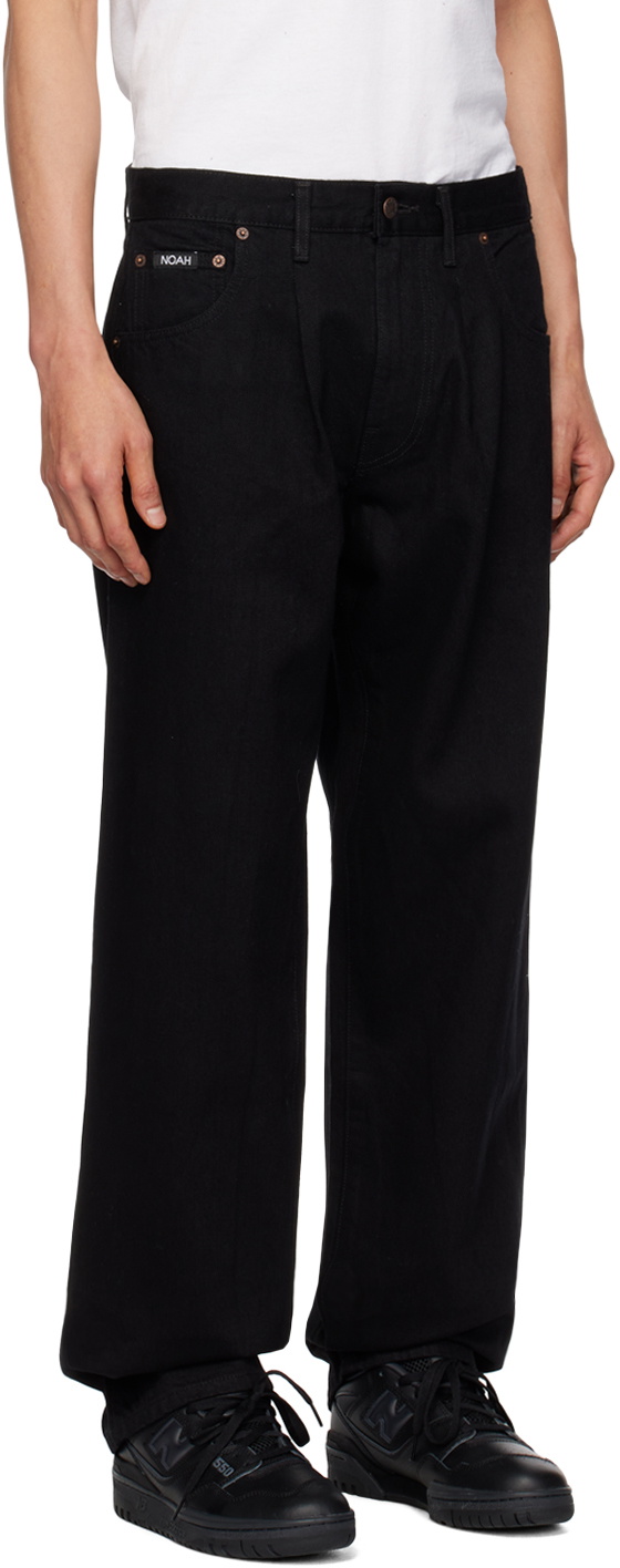 Noah Black Pleated Jeans Noah NYC